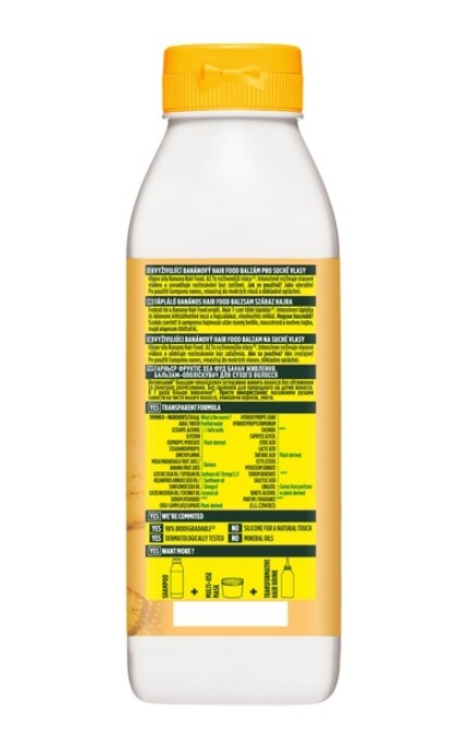 FRUCTIS-Бальзам-ополаскиватель Garnier Fructis HairFood Банан Питание для очень сухих волос 350 мл-3600542290371
