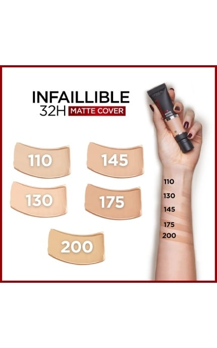 L'OREAL PARIS-Тональний крем L`Oreal Paris Infaillible 24h Матове покриття 200 Золотисто-пісочний 30 мл-3600523784455