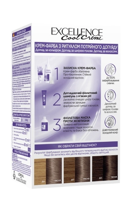 EXCELLENCE-Фарба для волосся L'oreal Excellence Cool Creme тон 7.11 1 шт-3600524094331