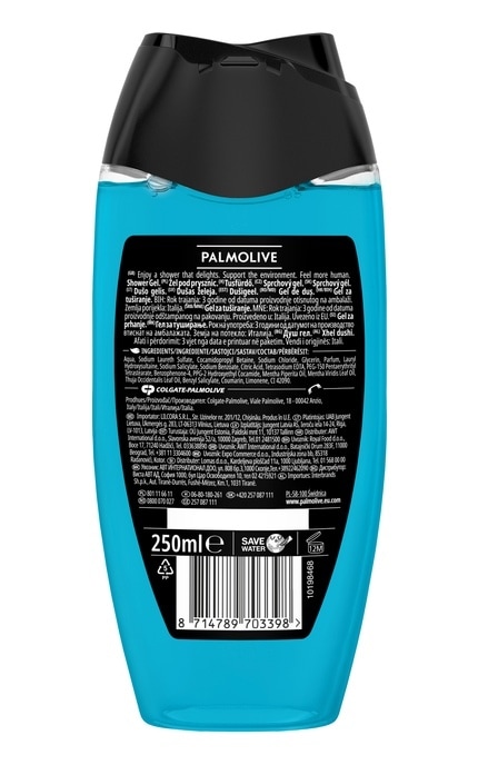 PALMOLIVE-Відновлюючий гель-шампунь для душу Palmolive Men Спорт 3 в 1 250 мл-8714789703398