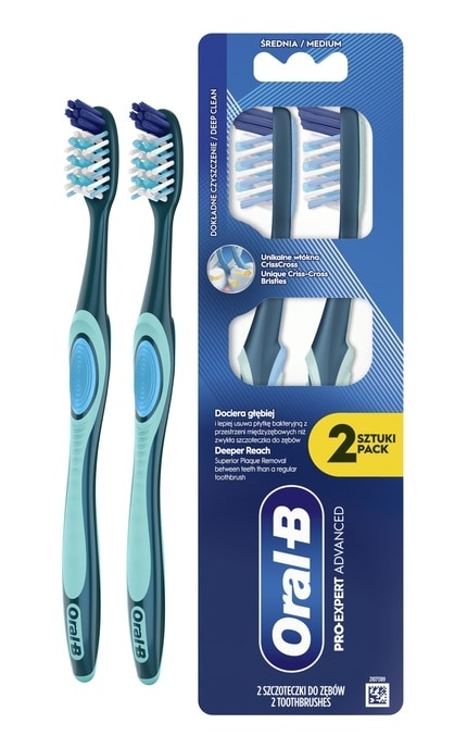 ORAL B-Зубна щітка Oral-B Pro-Expert Все-в-одному Середньої жорсткості 2 шт -8700216445481