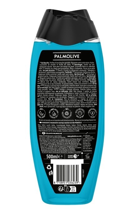 PALMOLIVE-Гель для душу Palmolive Men Sport Ефірні олії м'яти та листя кедра 500 мл -8718951036239
