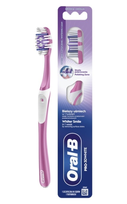 ORAL B-Зубна щітка Oral-B Pro 3D White Відбілювання Середньої жорсткості 1 шт -8700216459518