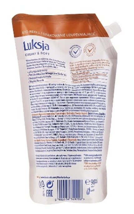 LUKSJA-Мыло жидкое Luksja Хлопок и Витамины 900 мл-5900536349206