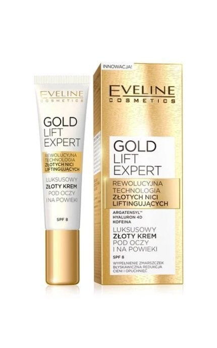EVELINE-Золотой крем для контура глаз Eveline Cosmetics Gold Lift Expert 15 мл-5901761941975