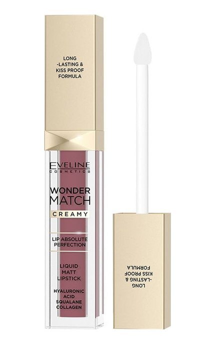 EVELINE-Матова рідка помада для губ Eveline Wonder Match Liquid Matt Lipstick 02 Candy 6.8 мл -5903416065739