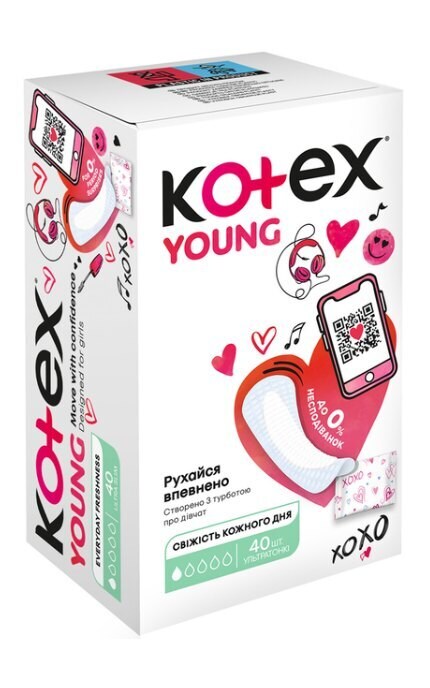 KOTEX-Ежедневные гигиенические прокладки Kotex Young Liners 40 шт-5029053591537