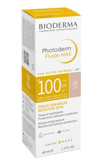 BIODERMA-Флюїд для обличчя Bioderma Photoderm Fluide МАХ SPF 100 дуже світлий 40 мл-3701129803554