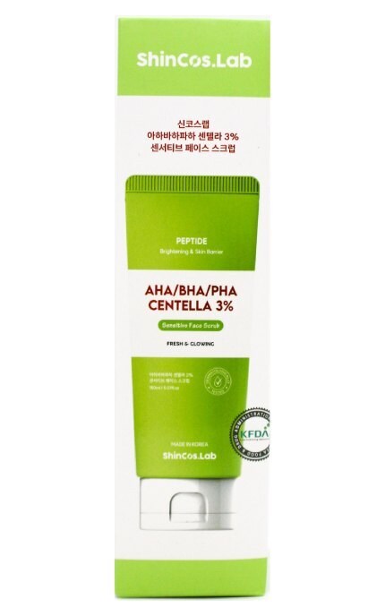 SHINCOS.LAB-Скраб для чутливої шкіри обличчя ShinCos.Lab AHA/BHA/PHA Centella 3% Sensitive 120 мл-8809925102668