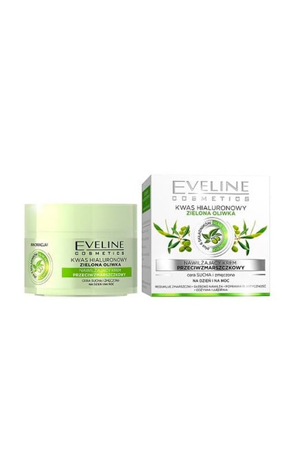 EVELINE-Крем для обличчя омолоджуючий Eveline Cosmetics Healuronic Acid Green Olive 50 мл-5901761912289