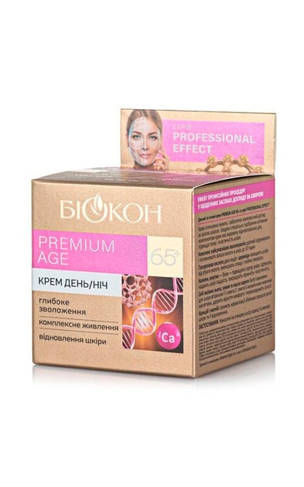 БІОКОН-Крем для обличчя денний та нічний Биокон Premium Age 65+ 50 мл-4820160037366