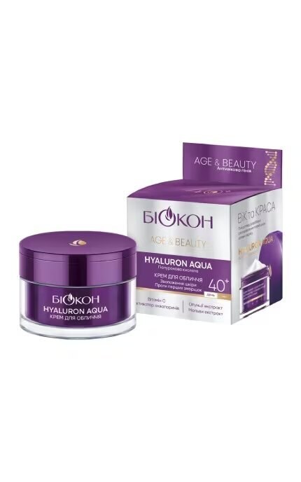 БІОКОН-Крем для лица Биокон Age&Beauty Hyaluron Aqua 40+ 50 мл -4823110302309