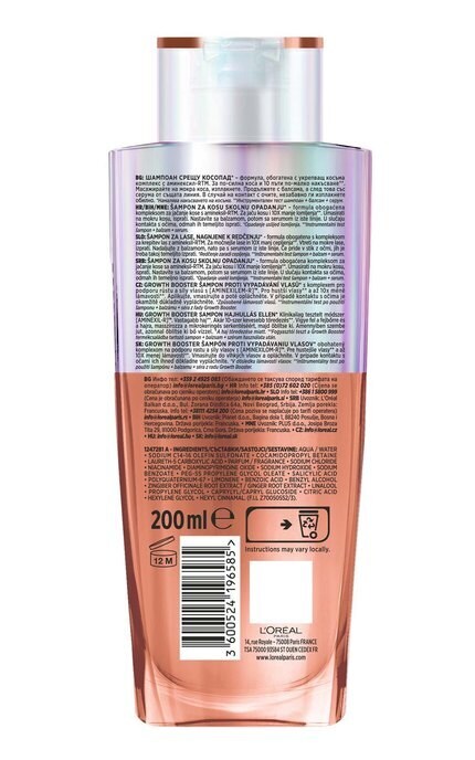 ELSEVE-Шампунь L'Oreal Paris Elseve Growth Booster для боротьби з випадінням та ламкістю волосся 200 мл-3600524196585
