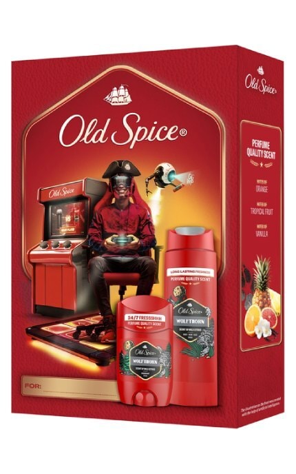 OLD SPICE-Подарунковий набір Old Spice Gamer Wolfthorn Дезодорант-стік 50 мл + Гель для душу 3-в-1 250 мл -8006530006941