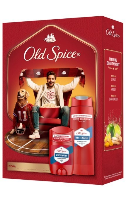 OLD SPICE-Подарунковий набір Old Spice Sports Fan Whitewater Дезодорант-стік 50 мл + Гель для душу 3-в-1 250 мл-8006530006989