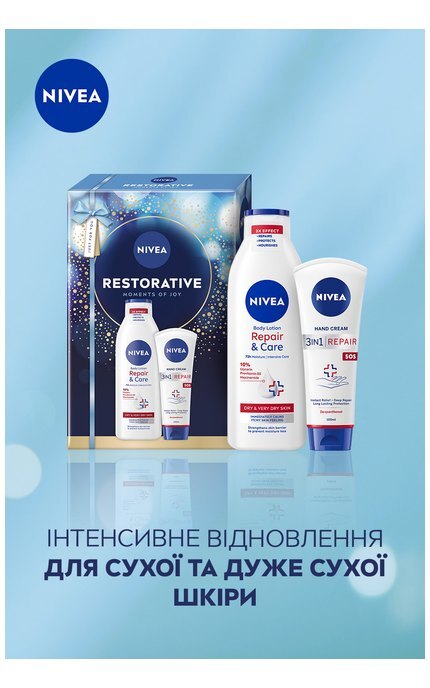 NIVEA-Набор для женщин NIVEA Restorative Лосьон для тела Восстановление и уход 250 мл + Крем для рук SOS 100 мл-4006000200378