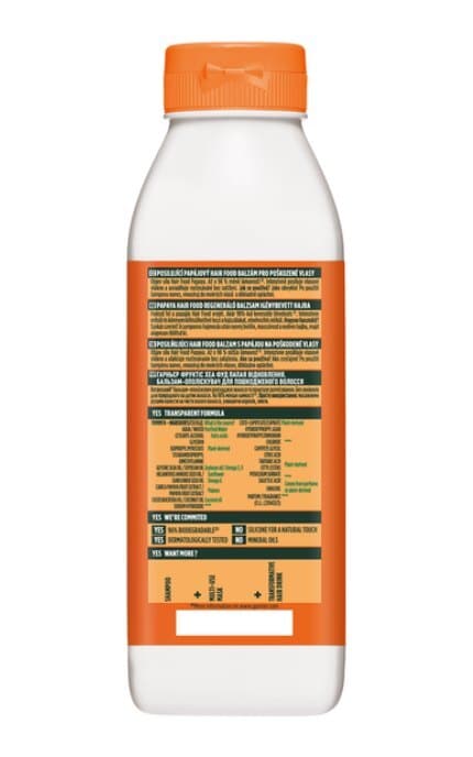 FRUCTIS-Бальзам-ополаскиватель Garnier Fructis HairFood Папайя Восстановление для поврежденных волос 350 мл-3600542290388
