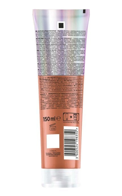 ELSEVE-Кондиціонер L'Oreal Paris Elseve Growth Booster для боротьби з випадінням та ламкістю волосся 150 мл-3600524198350