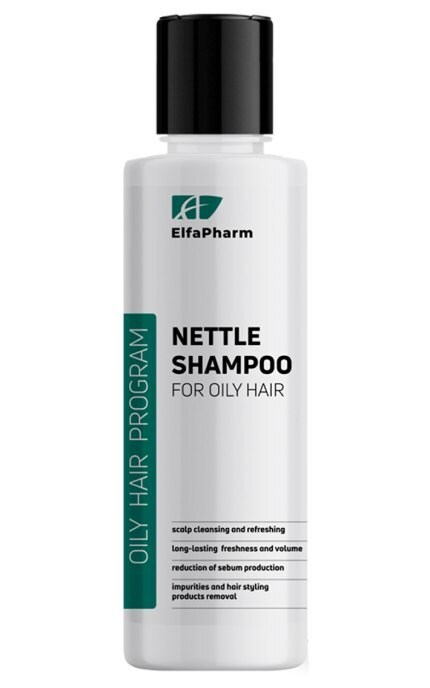 OILY HAIR-Шампунь Elfa Pharm Oily Hair для жирных волос трихологический с крапивой 200 мл-5901845509923