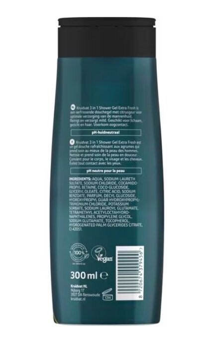 KRUIDVAT-Гель для душу Kruidvat 3-в-1 Extra Fresh 300 мл-8720674379456