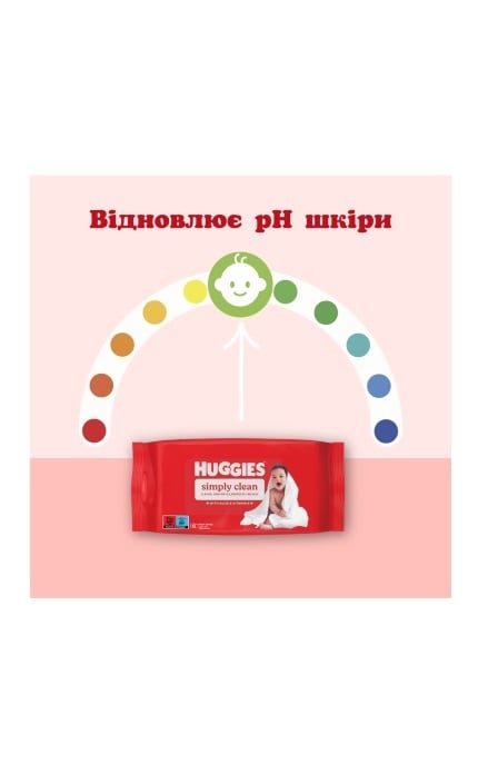 HUGGIES-Салфетки влажные для детей многослойные Simply clean Huggies 72шт-5029053582238