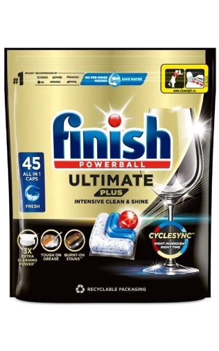 FINISH-Капсули для миття посуду в посудомийних машинах Finish Ultimate Plus All in 1 45 шт-5908252010981