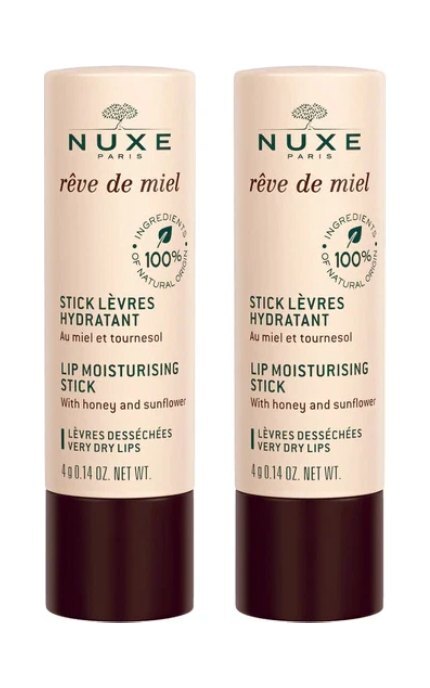 NUXE-Подарочный набор Nuxe Reve de Miel Медовая мечта стик для губ 2 х 4 г-3264680043680