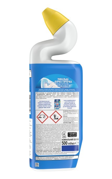 DUCK-Средство для очистки туалета Туалетный Утенок 5 в 1 Морской 500 мл-4823002000719