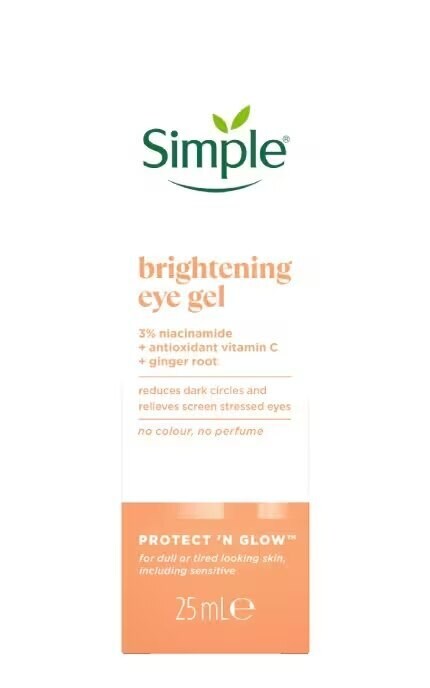 SIMPLE-Гель для кожи вокруг глаз осветляющий Simple Protect N Glow 25 мл-8720181074578