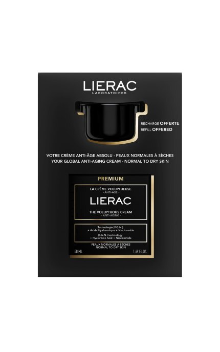 LIERAC-Набор для лица Lierac Premium The Voluptuous Cream крем 50 мл + крем 50 мл (сменный блок)-3701436933517