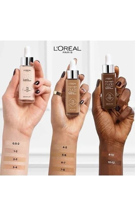 L'OREAL PARIS-Гиалуроновая тональная сыворотка для лица L'Oreal Paris True Match Nude 1-2 Rosy Light 30 мл-3600524101404