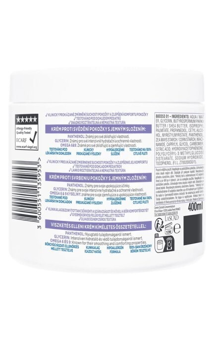 MIXA-Крем Mixa Panthenol Comfort для зволоження та заспокоєння дуже чутливої шкіри обличчя, рук та тіла 400 мл-3600551135960