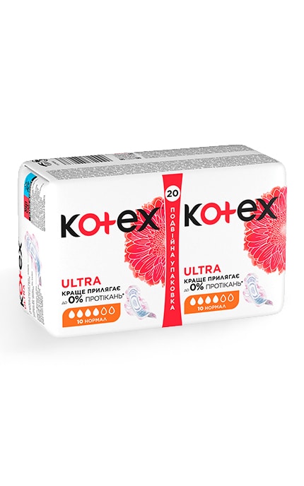 KOTEX-Прокладки женские Kotex Ультратонкие Normal Plus Duo 20 шт-5029053542638
