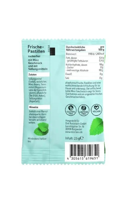 ALTAPHARMA-Леденцы с мятой Altapharma 21х1.2 г-4305615619651