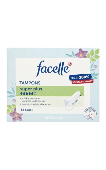 FACELLE-Тампони жіночі гігієнічні Facelle Super Plus 32 шт-4305615514376
