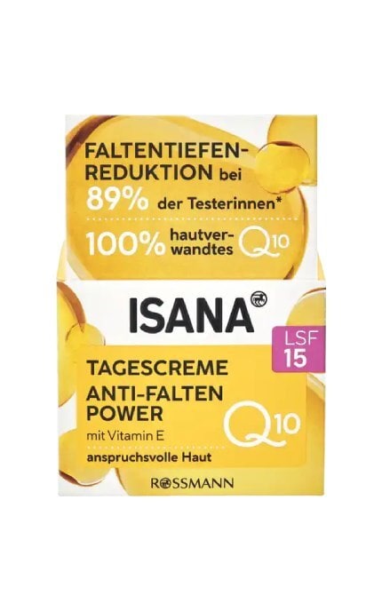 ISANA-Крем для лица дневной Isana Q10 для женщин от 25 до 40 лет 50 мл-4305615481562