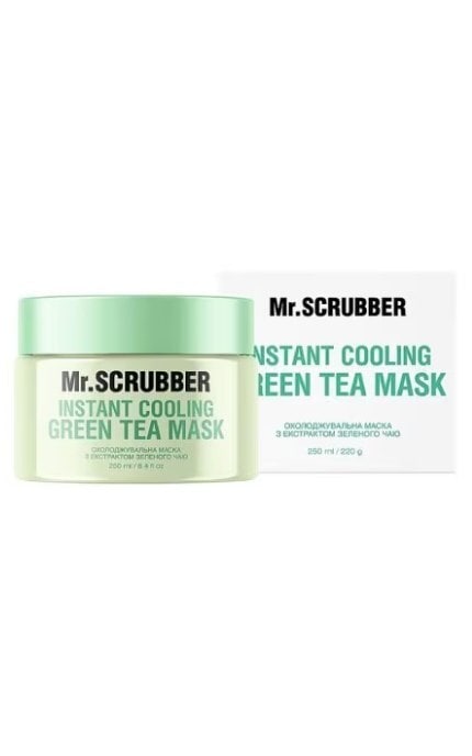 MR.SCRUBBER-Охлаждающая маска для лица Mr.Scrubber Instant Cooling Green Tea Mask с экстрактом зеленого чая 250 мл-4823109702349