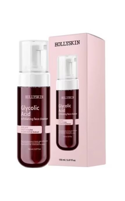 HOLLISKIN-Пенка для лица отшелушивающая HOLLYSKIN с экстрактом кленового сиропа Glycolic Acid 150 мл-4823109701229