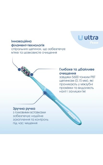 FESCO-Зубна щітка Fesco Ultra Multibrush Soft М'яка блакитна-4820204702083