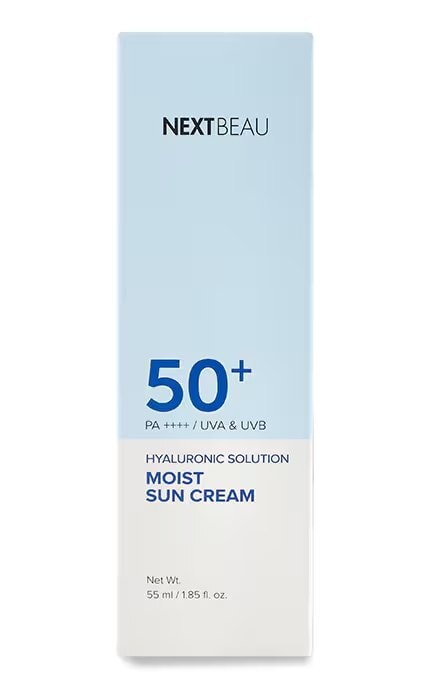 NEXTBEAU-Крем сонцезахисний для обличчя SPF 50+ Nextbeau Hyaluronic Solution 55 мл-8809696982766