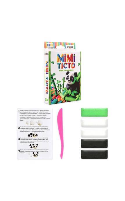 STRATEG-Набір для ліплення Strateg MIMI ТІСТО Панда 31055 Різнокольоровий shop-4823113893590