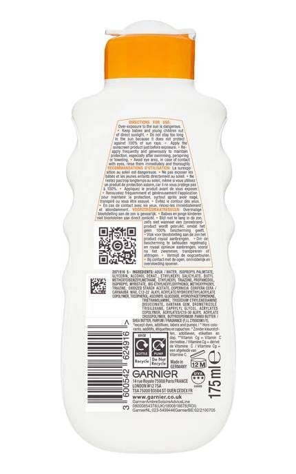 AMBRE SOLAIRE-Сонцезахисне водостійке молочко Garnier Ambre Solaire Hydra 24h Protect High Protection Milk SPF30 Зволоження 24 години 175 мл-3600542624916