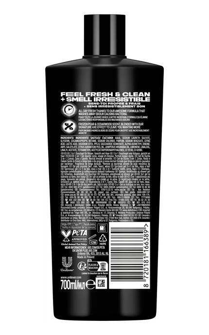 AXE-Гель для душа и шампунь AXE Black 700 мл-8720181166389