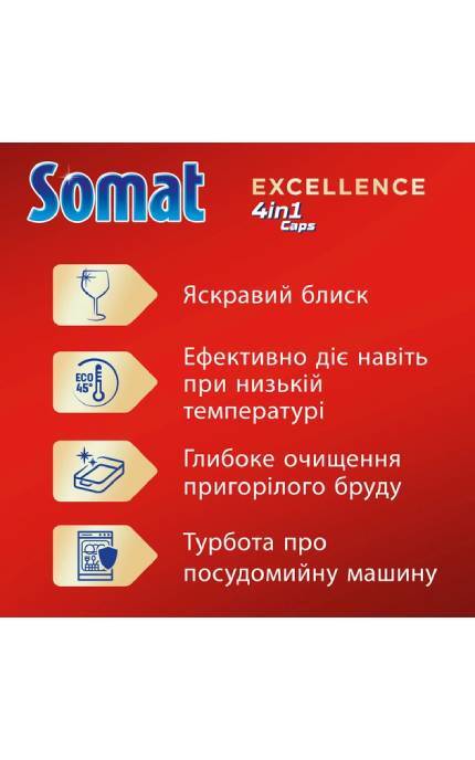 SOMAT-Капсули для посудомийної машини Somat Exellence Duo 60+60 шт-9000101820911