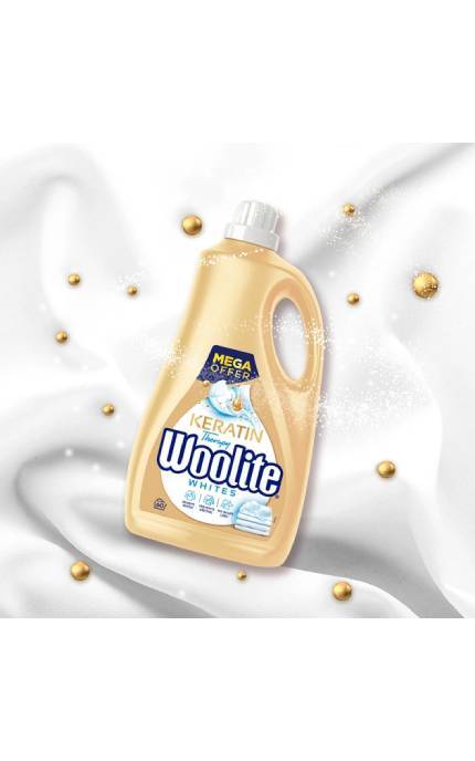 WOOLITE-Жидкое средство для стирки Woolite для светлых и белых тканей с кератином 3,6 л-5900627090550