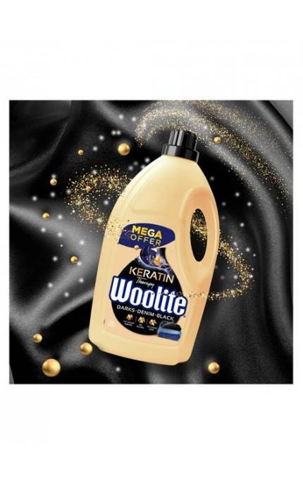 WOOLITE-Гель для стирки Woolite для чёрных, тёмных и джинсовых тканей с кератином 4,5 л-5900627056945