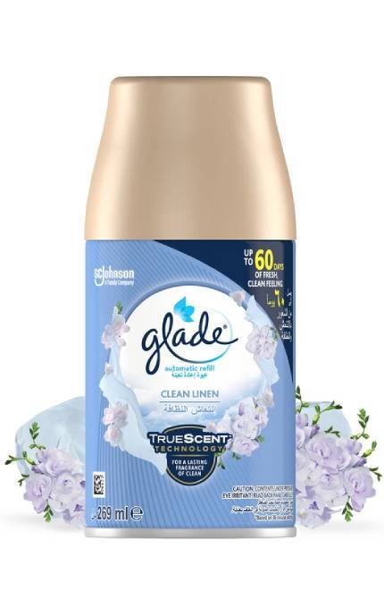 GLADE-Сменный баллон для автоматического освежителя Glade Свежесть белья 269 мл -8690784816885