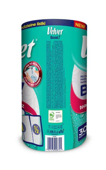 VELVET-Паперові рушники Velvet Boost! 3 шари, 150 листів-5901478008701
