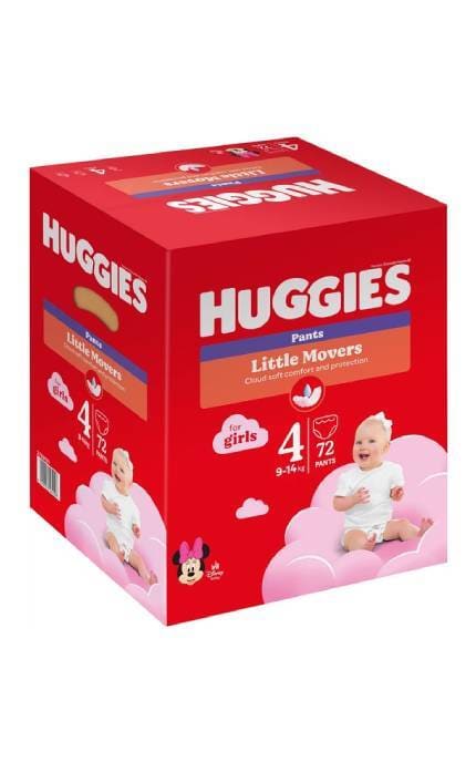 HUGGIES-Підгузники-трусики для дівчаток Huggies дитячі розмір 4 9-14 кг 72 шт-5029053564098