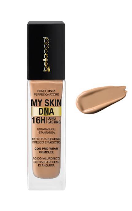 BELLAOGGI-Тональна основа для обличчя Bellaoggi My Skin DNA 16H 20C - Hezelnut 34 г-8028997015083